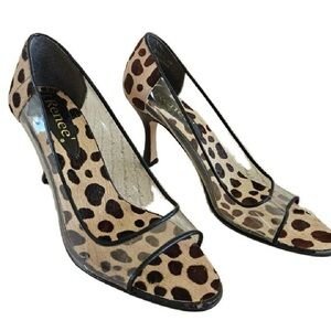 J Renee Leopard Print Pump Heels. Size 8 Vintage